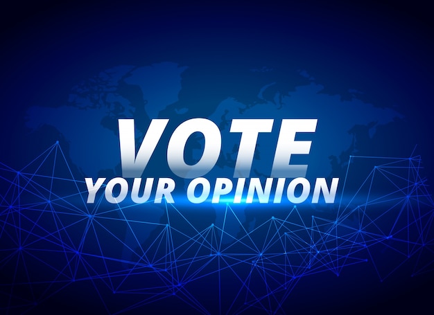 Votez Votre Opinion Vecteur Fond Bleu