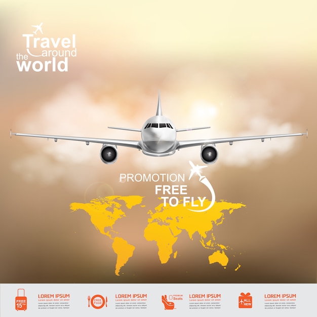 Voyage en avion à travers le monde