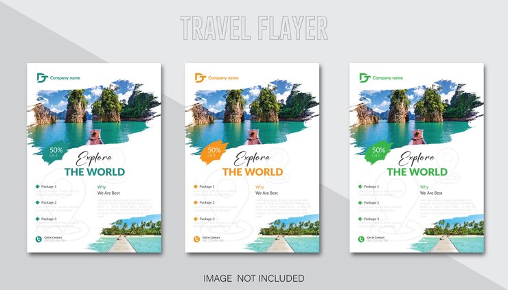 voyage explorez le modèle d'affiche ou de bannière du monde