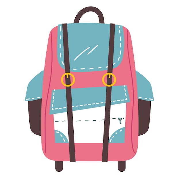 Voyage vacances voyage touristique sac bagage isolé sur fond blanc concept