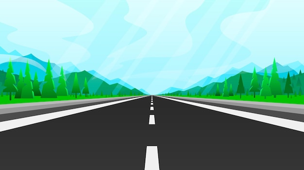 Voyage en voiture. paysage infini