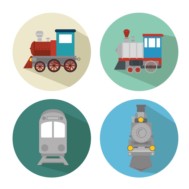 Voyager En Train Concept Icône Vector Illustration Design