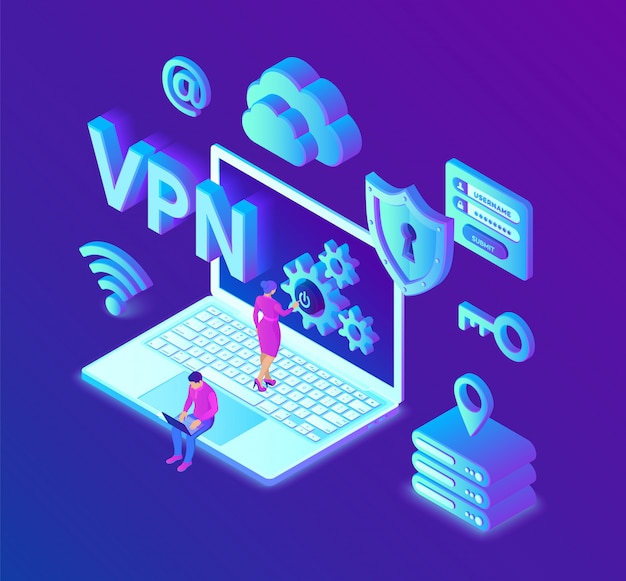 Vpn. Réseau Privé Virtuel. Connexion Vpn Sécurisée. Cybersécurité Et Confidentialité.