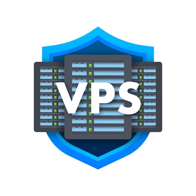 Vps Virtual Private Server Web Hosting Services Infrastructure Technology Vector Stock Illustration