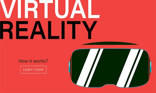 Vr Ar Design Pour La Page Web. Casque De Réalité Virtuelle