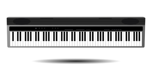 Vecteur vue de dessus du clavier de piano