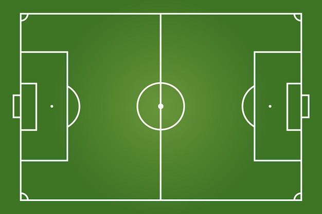 Vue De Dessus Du Terrain De Football Vert Ou Du Terrain De Football Mise En Page Et Arrière-plan Pour La Stratégie