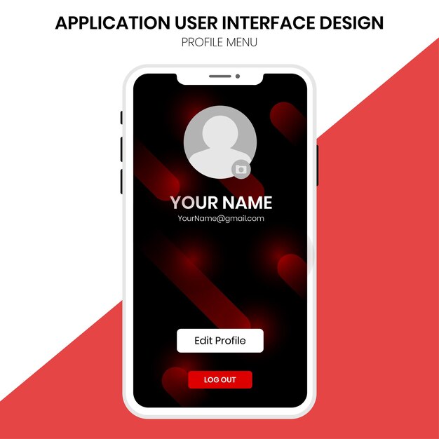 vue du profil utilisateur de l'interface utilisateur mobile