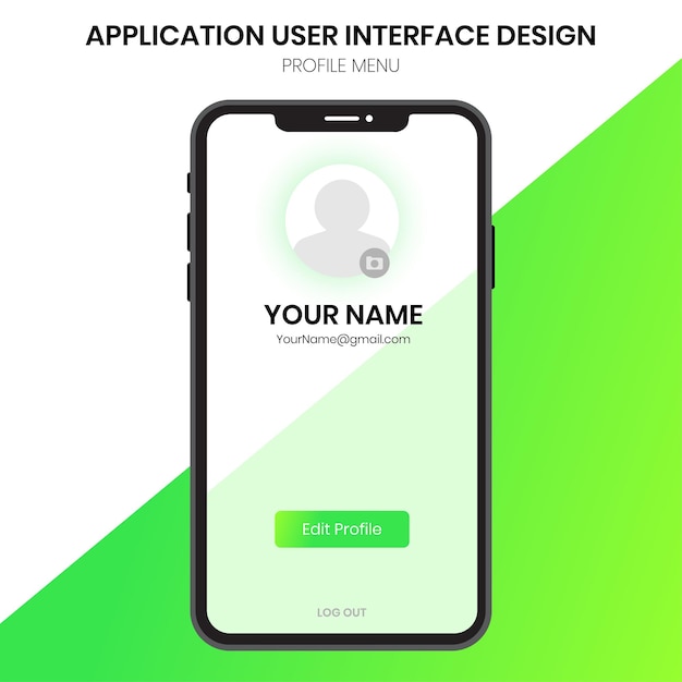 vue du profil utilisateur de l'interface utilisateur mobile