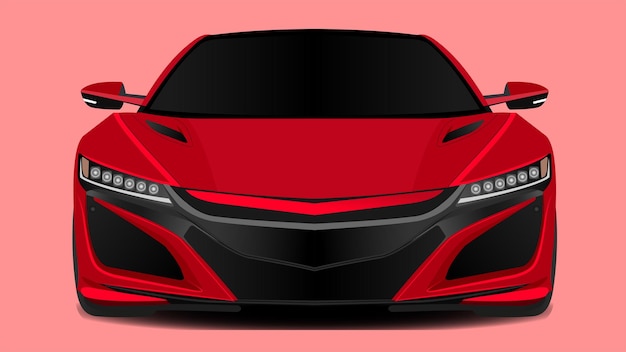 vue de face de voiture de sport