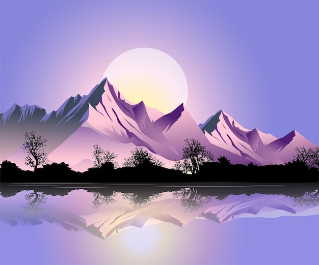 Vue sur la montagne