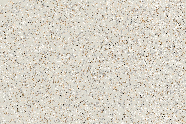 Vecteur vue rapprochée d'une surface en terrazzo texturée