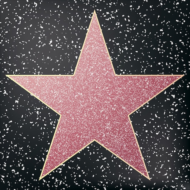 Vecteur walk of fame star star hollywood