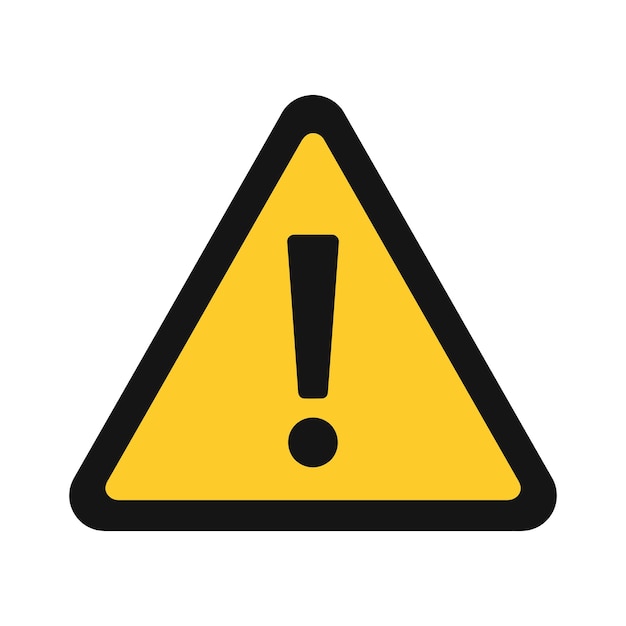 Warning Sign Exclamation Mark in a Yellow Triangle