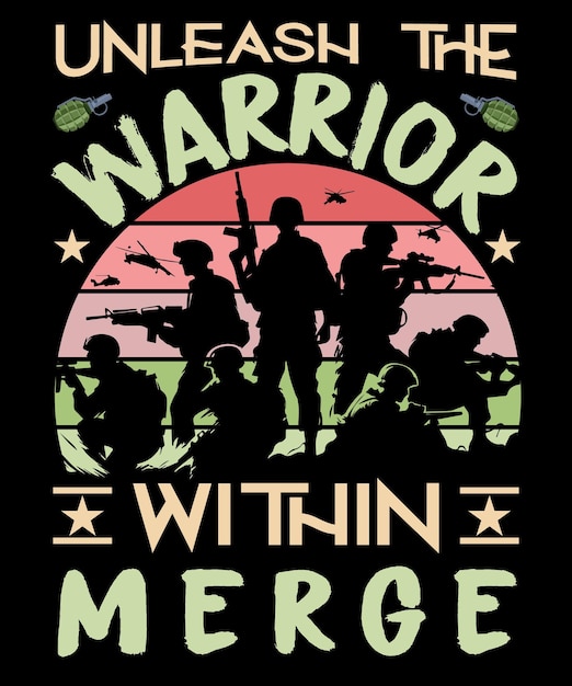 Warrior Legacy Vintage Badge Tribute Meilleur design de T-shirt pour les vétérans de l'armée