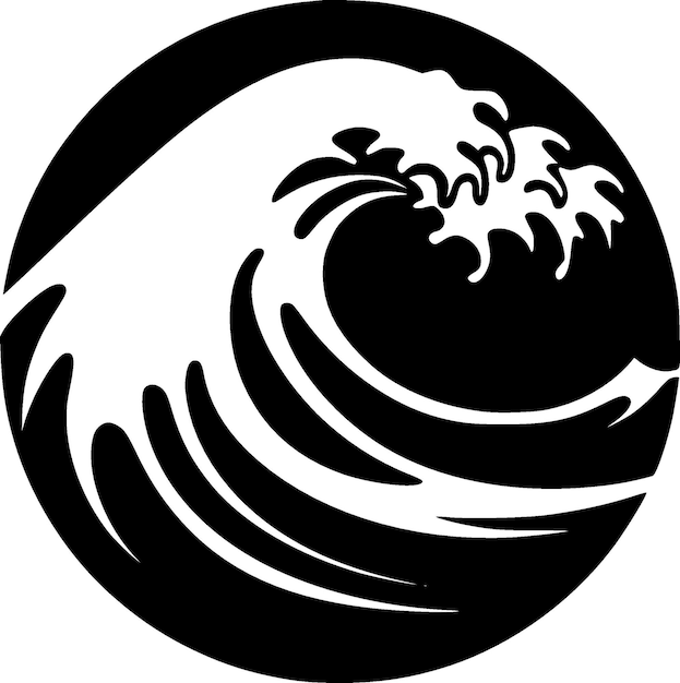 Wave Logo vectoriel de haute qualité Illustration vectorielle idéale pour le graphique de T-shirt