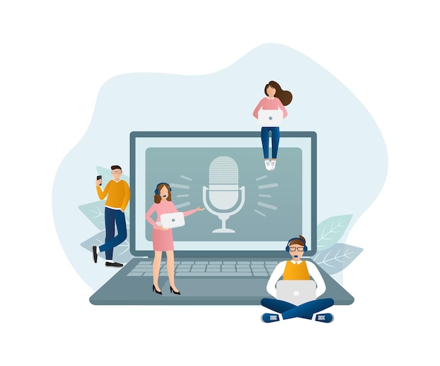 Webinaires en direct, excellent design à toutes fins utiles. Création de sites web. Illustration vectorielle.