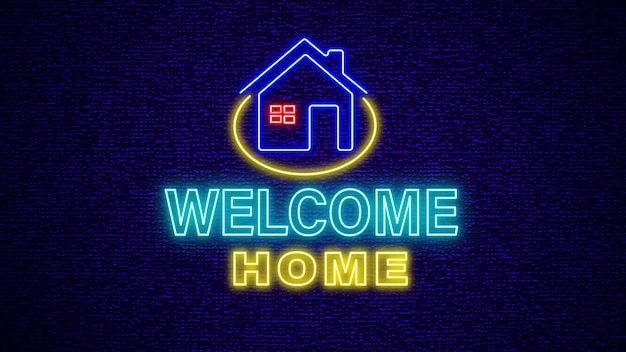 Welcome Home Alphabet Néon Sign Lettrage