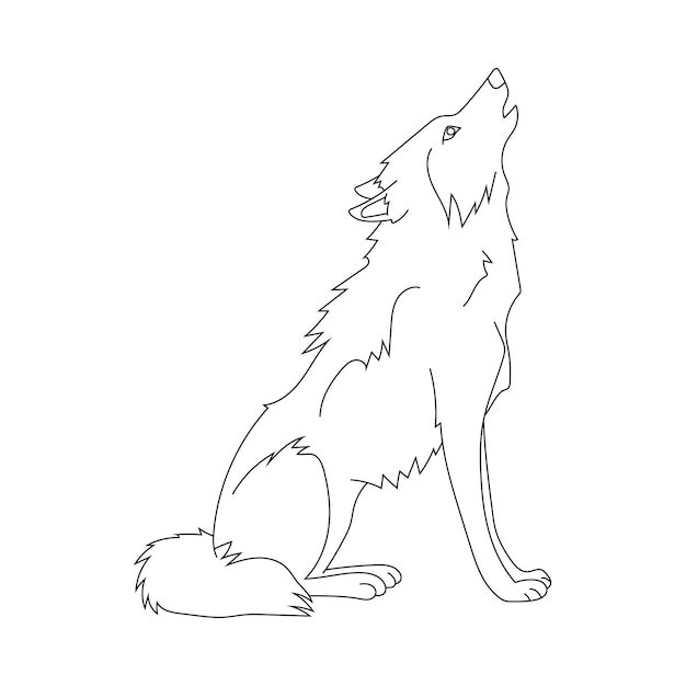 Vecteur wolf clipart dessin animé animaux sauvages set de cliparts pour les amoureux de la faune