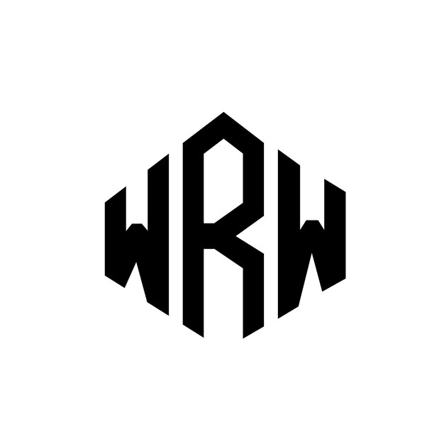 Vecteur wrw lettre logo design avec forme de polygone wrw polygone et forme de cube logo design wrw hexagone modèle de logo vectoriel couleurs blanc et noir wrw monogramme logo d'entreprise et immobilier