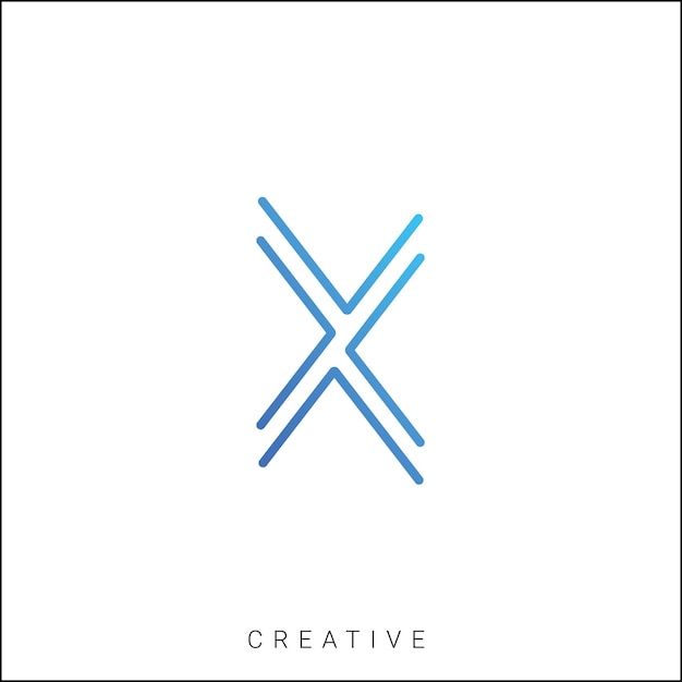 X conception créative du logo conception minimale du logo conception classique vecteur dernière conception du logo monogramme