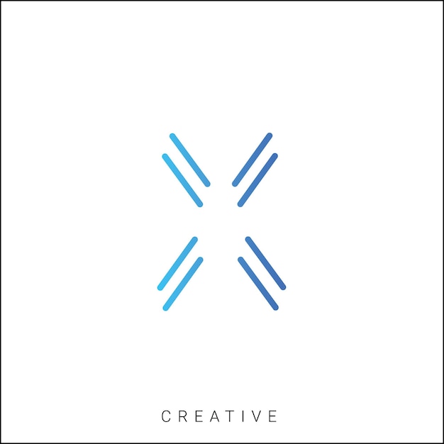 X conception créative du logo conception minimale du logo conception classique vecteur dernière conception du logo monogramme