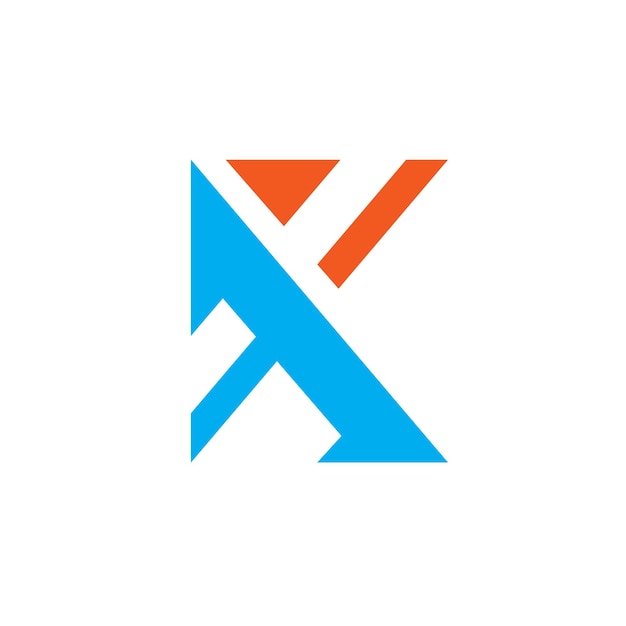 X OU k lettre concept design icône modèle d'illustration vectorielle