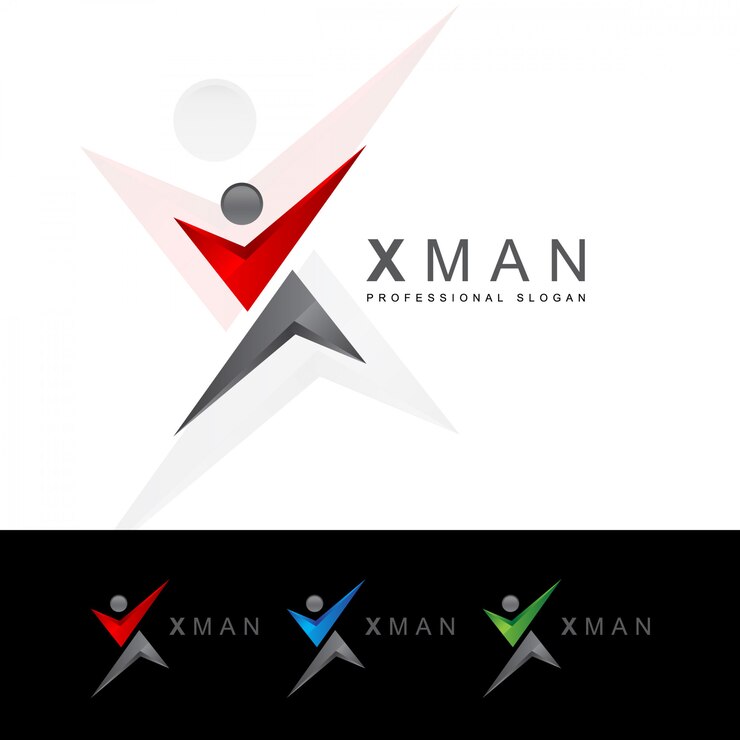 Vecteur x lettre humaine logo