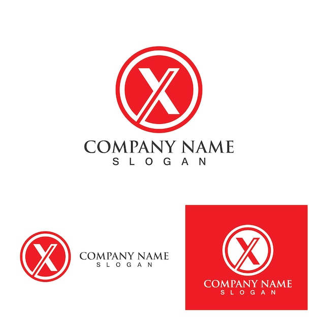 X Lettre Logo Template Vecteur Icône Illustration Design