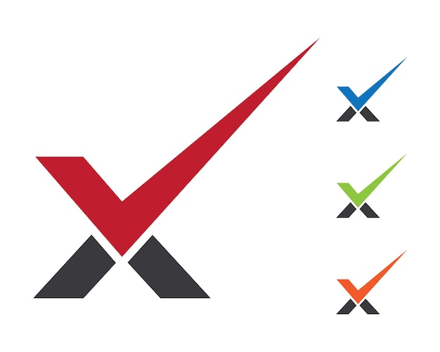 Vecteur x lettre logo template