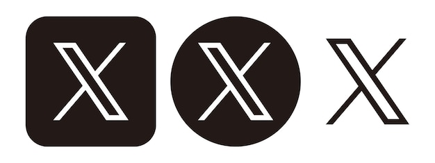 Vecteur x le nouveau logo de twitter