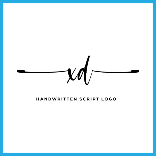Vecteur xd initiales logo de signature à la main xd lettre immobilier beauté photographie lettre conception du logo