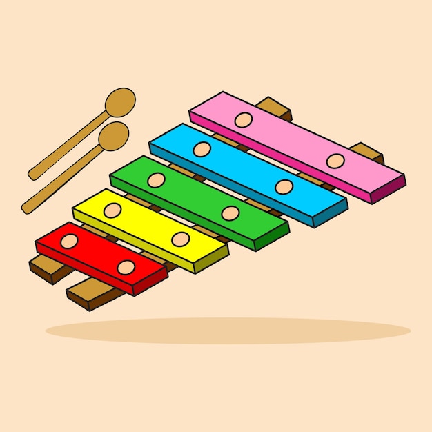 Xylophone coloré mignon à jouer pour les enfants