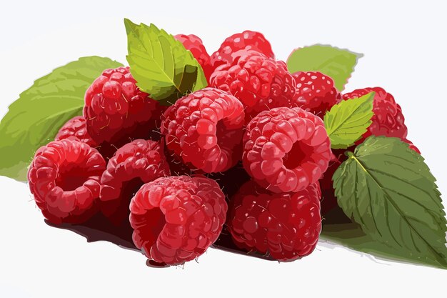 Vecteur yaourt aux fruits devant un fond blanc