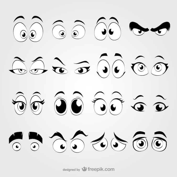 Vecteur yeux cartoon