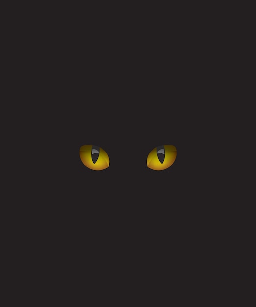 Yeux De Chat Dans Le Noir