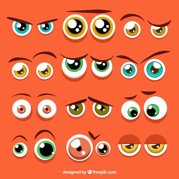 Yeux Colorful Collection De Personnages