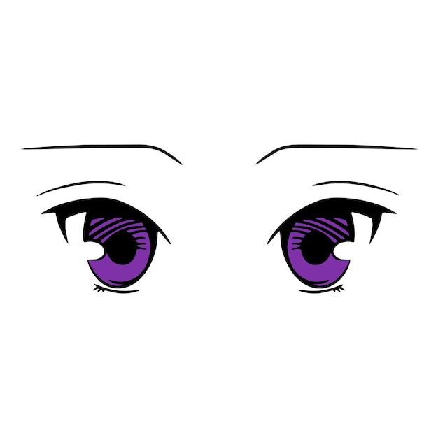 Vecteur les yeux de la fille du vecteur d'anime l'expression des yeux de l'anime