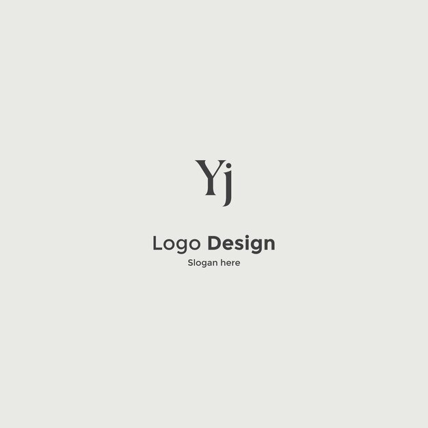 Yj image vectorielle de la conception initiale du logo