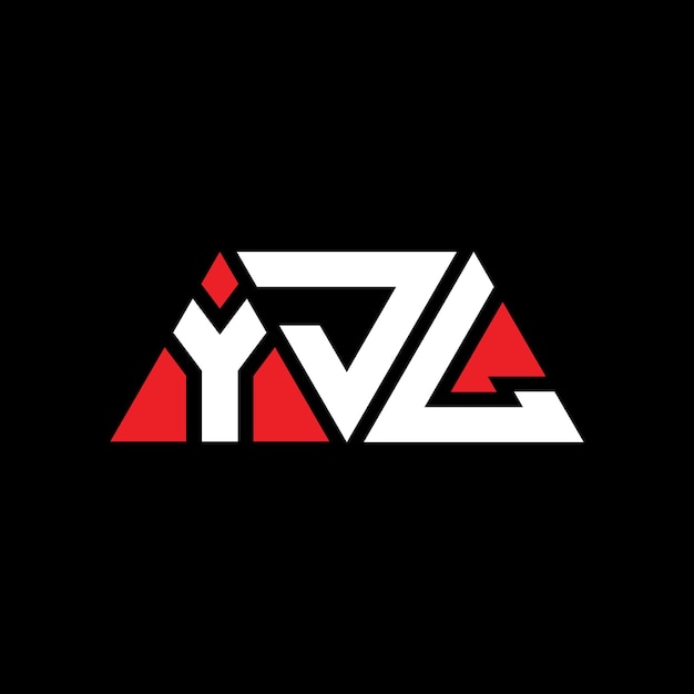 YJL triangle lettre logo conception avec forme de triangle YJL design de logo triangle monogramme YJL modèle de logo vectoriel triangle avec couleur rouge YJL logo triangulaire Simple élégant et luxueux Logo YJL