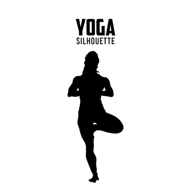 Vecteur yoga silhouette vector stock illustration yoga femmes silhoutte