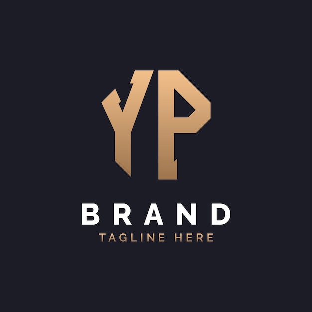 YP Logo Design Moderne Minimal élégant et luxueux YP Logo Alphabet Lettres YP Design de logo pour l'identité d'entreprise de la marque