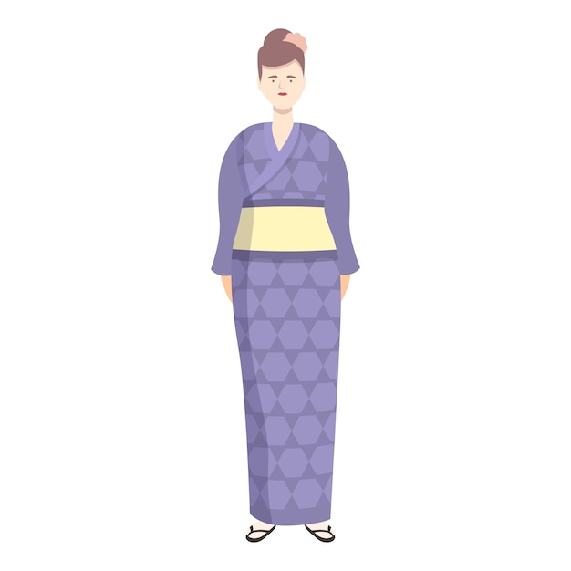 Yukata kimono icône dessin animé vecteur asiatique personne Asie dame