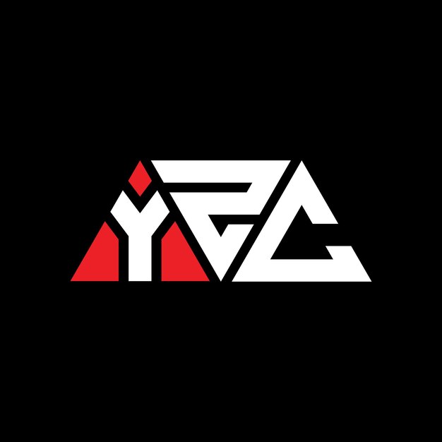 YZC triangle lettre logo conception avec forme de triangle YZC design de logo triangle monogramme YZC modèle de logo vectoriel triangle avec couleur rouge YZC logo triangulaire Simple élégant et luxueux Logo YZC
