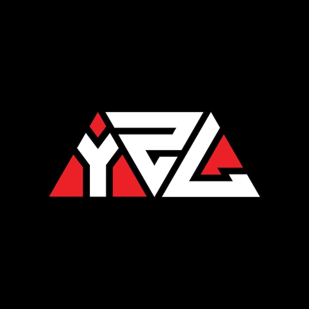YZL triangle lettre logo conception avec forme de triangle YZL design de logo triangle monogramme YZL modèle de logo vectoriel triangle avec couleur rouge YZL logo triangulaire Simple élégant et luxueux Logo YZL