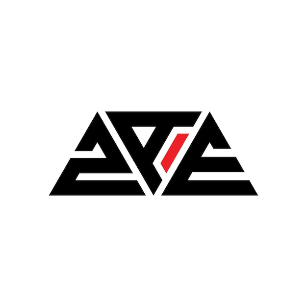 Vecteur zae triangle lettre logo design avec forme triangulaire zae triangle logo design monogramme zae vecteur triangle modèle de logo avec couleur rouge zae logo triangulaire simple élégant et luxueux logo zae