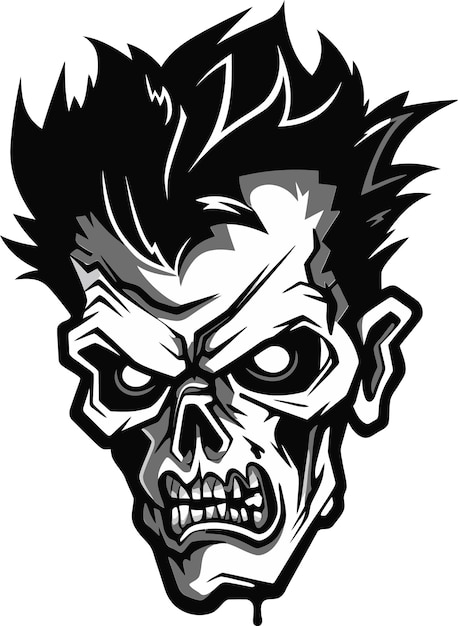 Vecteur zombie buddy mascot vector icon eerie comrade zombie mascot il est également connu sous le nom de zombie buddy mascot.