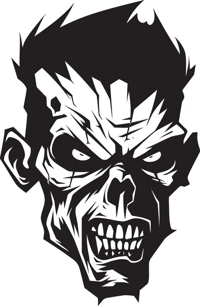 Vecteur zombie buddy mascot vector icon eerie comrade zombie mascot vector il s'agit de l'icône de la mascotte de zombie.