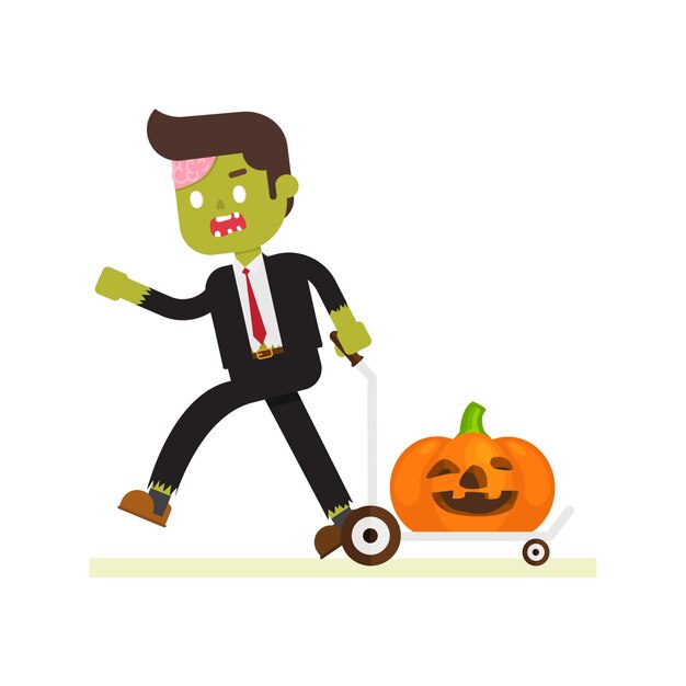 Zombie Homme D'affaires Pour Halloween