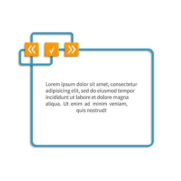 Zone de texte Élément de conception pour les informations sur les messages, les commentaires, les notes, la motivation, etc. Modèle vide Illustration vectorielle